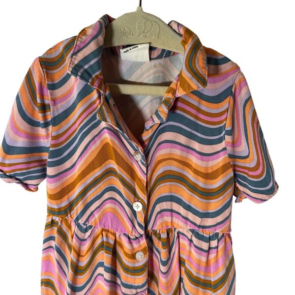 Cotton On Kids Soft Twill Button-Down Retro Collared Dress 4 - Picture 2 of 4